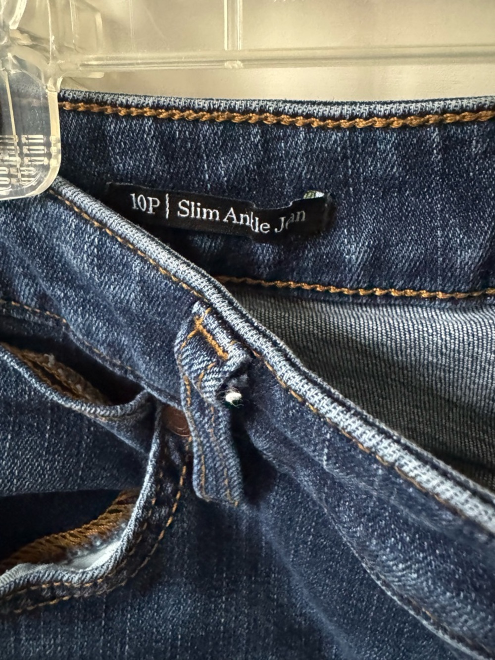 Talbots Women's Dark Wash Slim Ankle Jeans 10 Petite - Picture 2 of 4